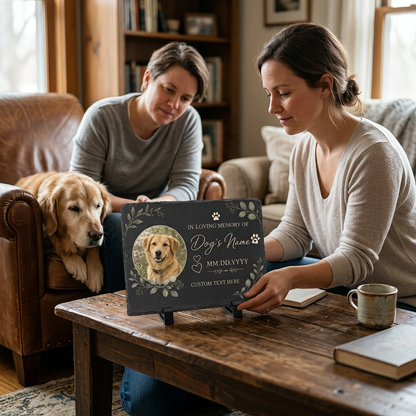 Personalized Pet Memorial Slate Plaque with Photo, Dog Remembrance Garden Stone - Image 4
