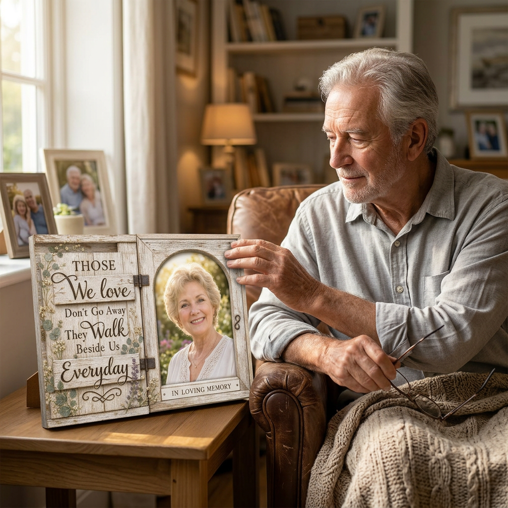 Personalized Memorial Wall Canvas, In Loving Memory Photo Frame Sympathy Gift for Loss - Image 4