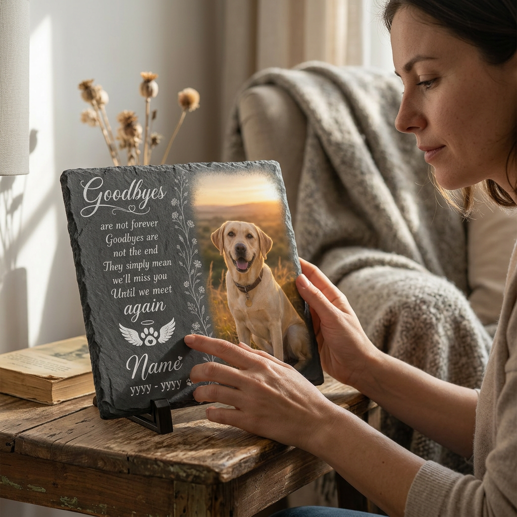 Until We Meet Again Personalized Dog Memorial Garden Stone Custom Pet Loss Gift - Image 4
