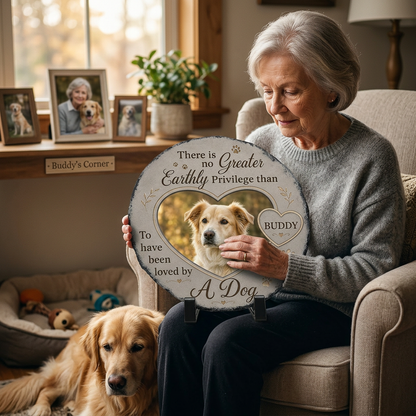 Personalized Dog Memorial Garden Stone With Photo – Pet Loss Keepsake Gift - Image 4