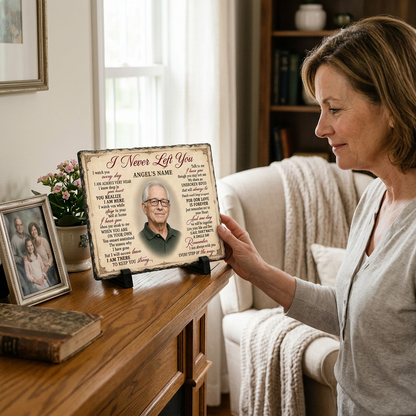 Personalized Memorial Photo Slate – I Never Left You Stone Gift for Loss of Loved One - Image 4