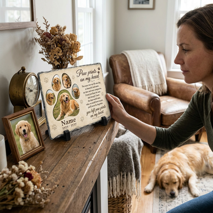 Personalized Dog Photo Memorial Garden Stone – Pet Loss Remembrance Slate - Image 4