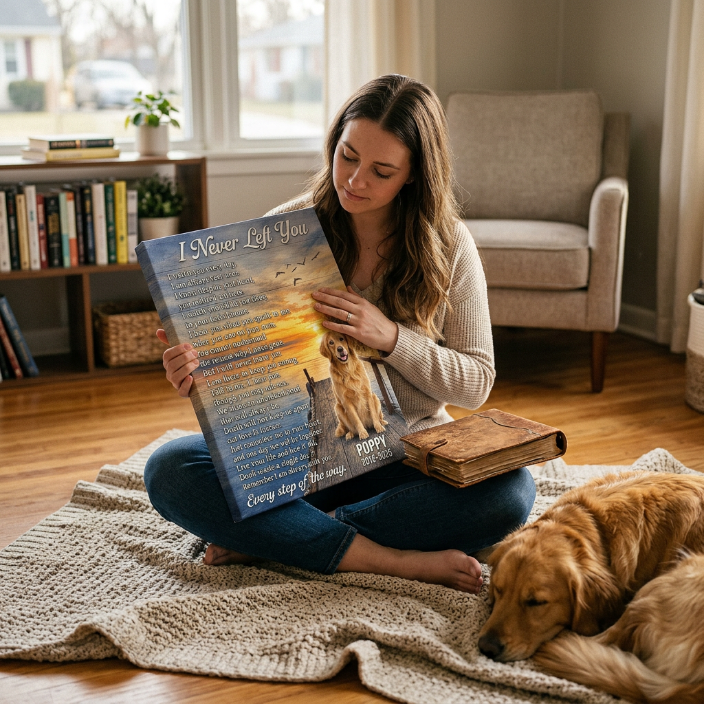 Personalized Pet Memorial Canvas Wall Art - Custom Dog Photo Print - Dog Loss Sympathy Gift - Image 4