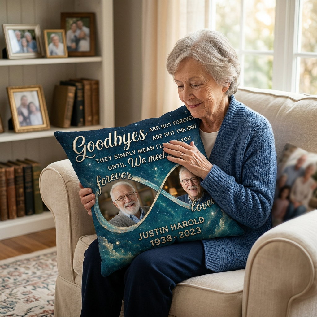 Personalized Photo Memorial Pillow When You Miss Me - Custom Sympathy Gift for Loss of a Loved One - Image 4