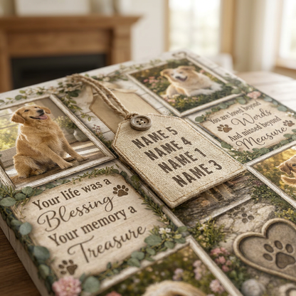 Personalized Pet Memorial Photo Collage Wall Canvas for Dog Owners Remembering Beloved Pets - Image 5