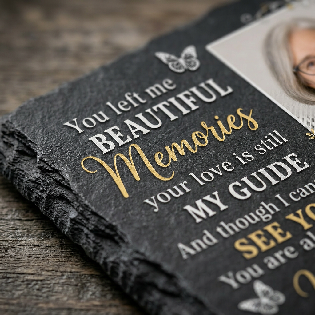 Personalized Memorial Photo Garden Stone for Loss of Mother, Sympathy Gift - Image 5