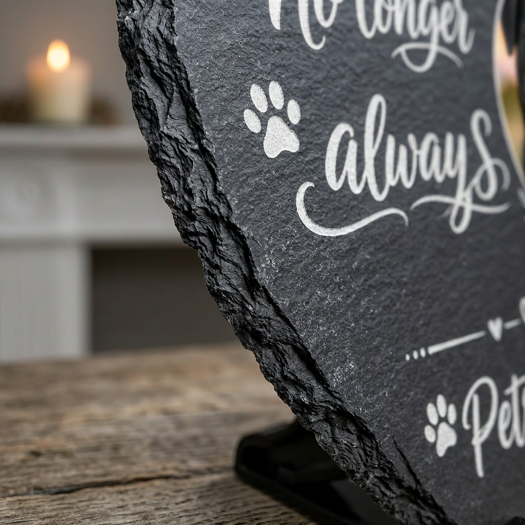 Personalized Pet Memorial Garden Stone – Custom Photo Slate Plaque Dog Loss Gift - Image 5