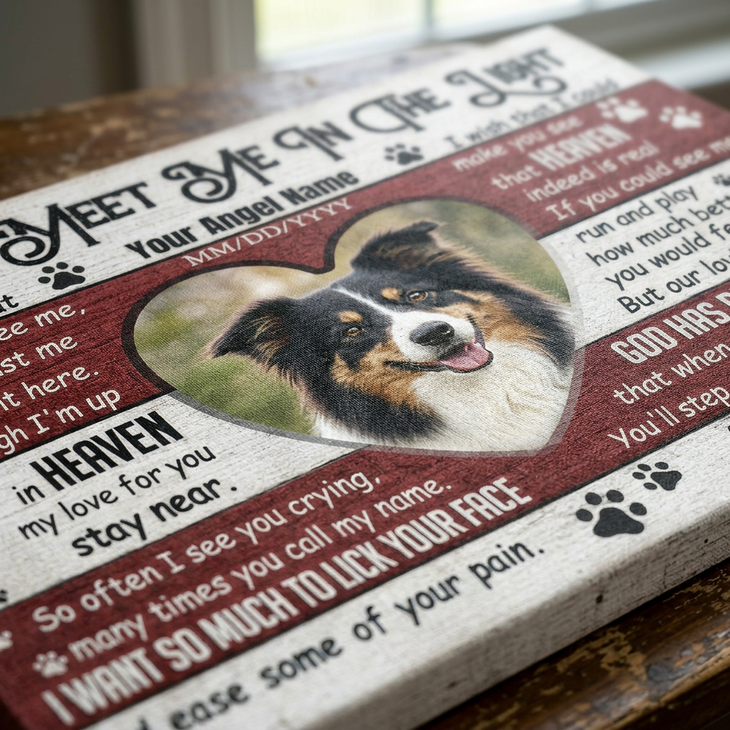 Personalized Pet Memorial Canvas Print, Dog Loss Photo Wall Art, Pet Sympathy Gift - Image 5