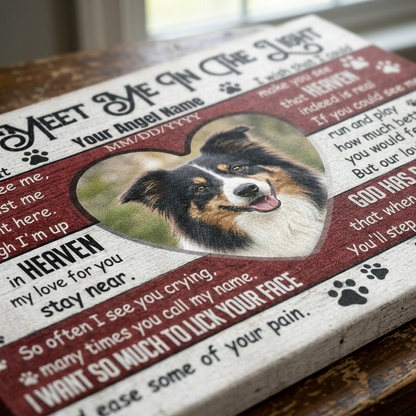 Personalized Pet Memorial Canvas Print, Dog Loss Photo Wall Art, Pet Sympathy Gift - Image 5