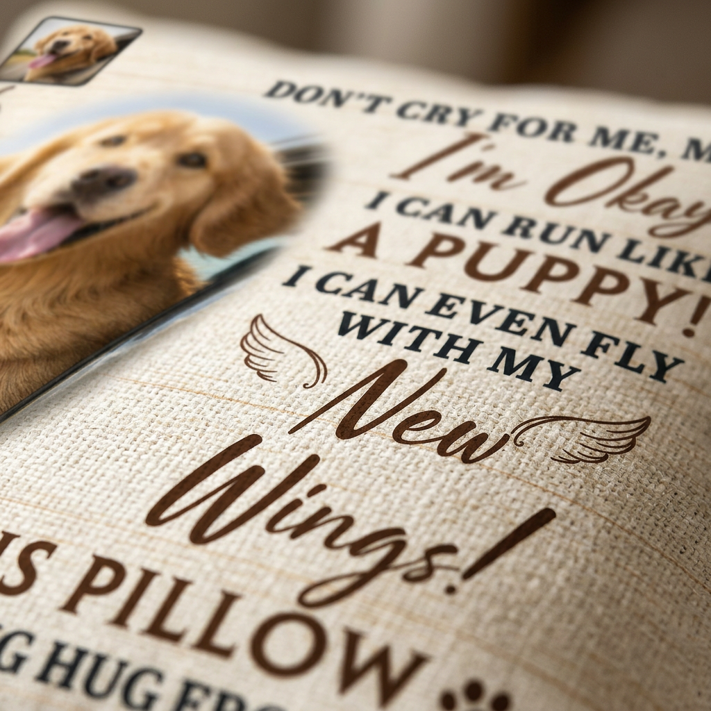 Personalized Dog Memorial Pillow with Photo & Name - Pet Loss Sympathy Gift Throw Cushion - Image 5