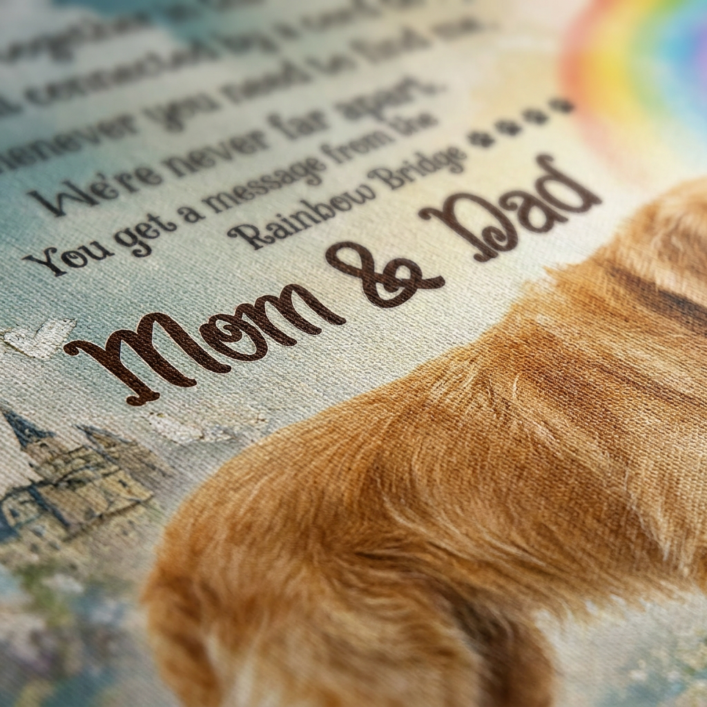 Personalized Pet Memorial Canvas Wall Art - Dog Loss Rainbow Bridge Sympathy Gift - Image 5