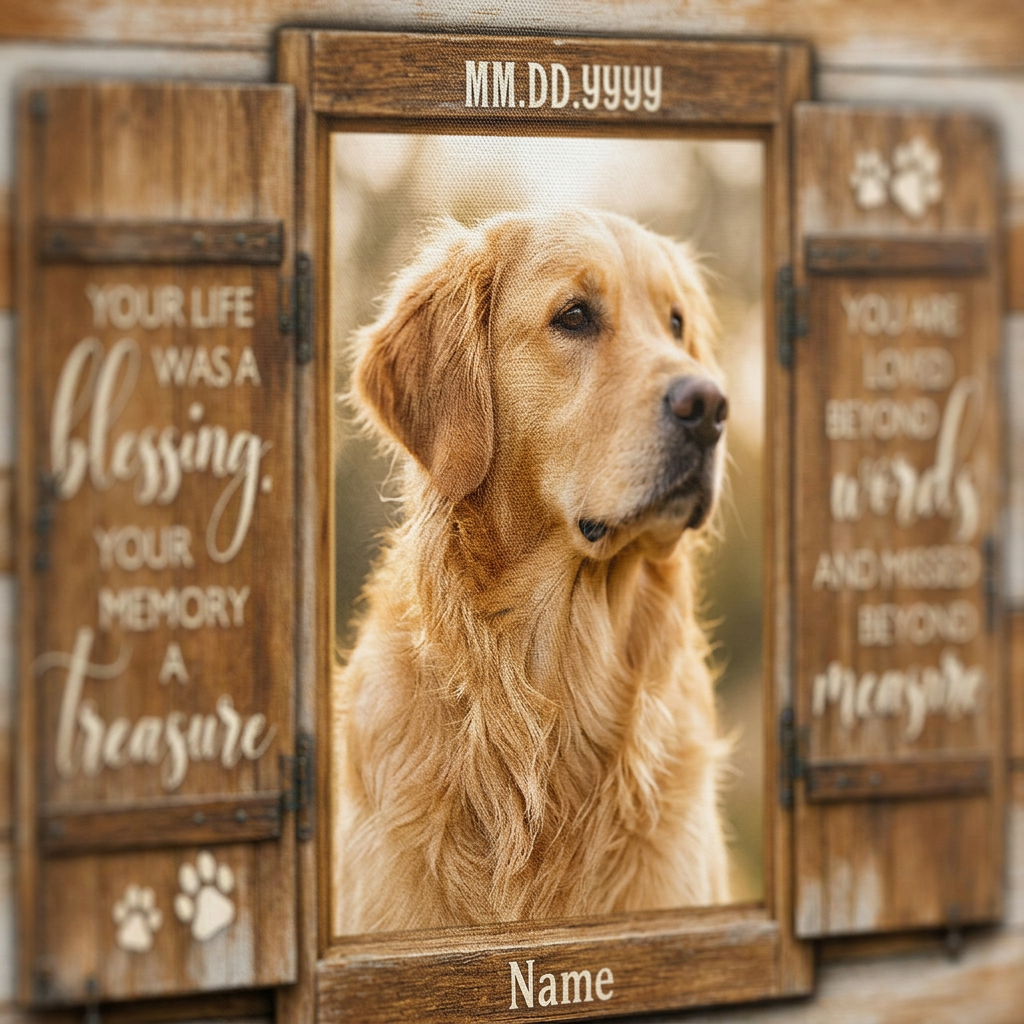 Personalized Dog Memorial Canvas Wall Art With Photo, Custom Pet Remembrance Keepsake Gift - Image 5