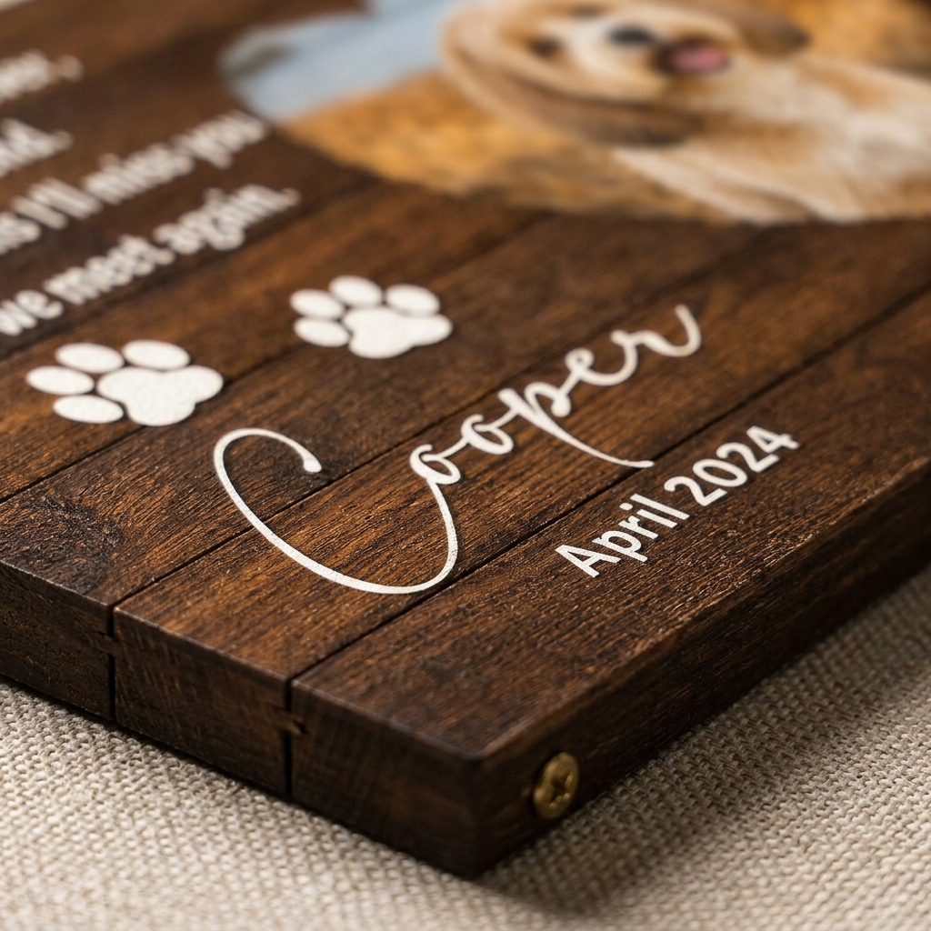 Personalized Pet Memorial Canvas Wall Art with Photo, Dog Remembrance Gift - Image 5