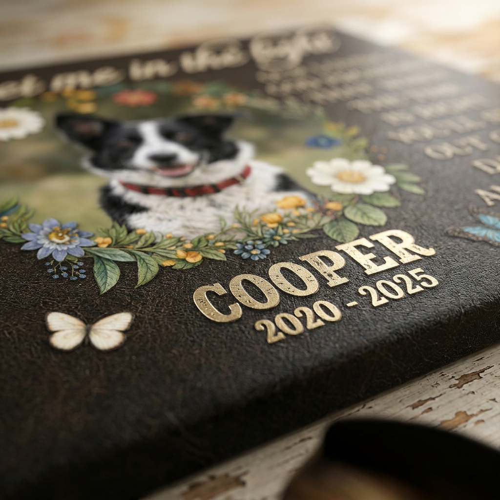 Personalized Pet Memorial Canvas Wall Art - Custom Dog Photo & Name - Pet Loss Sympathy Gift - Image 5