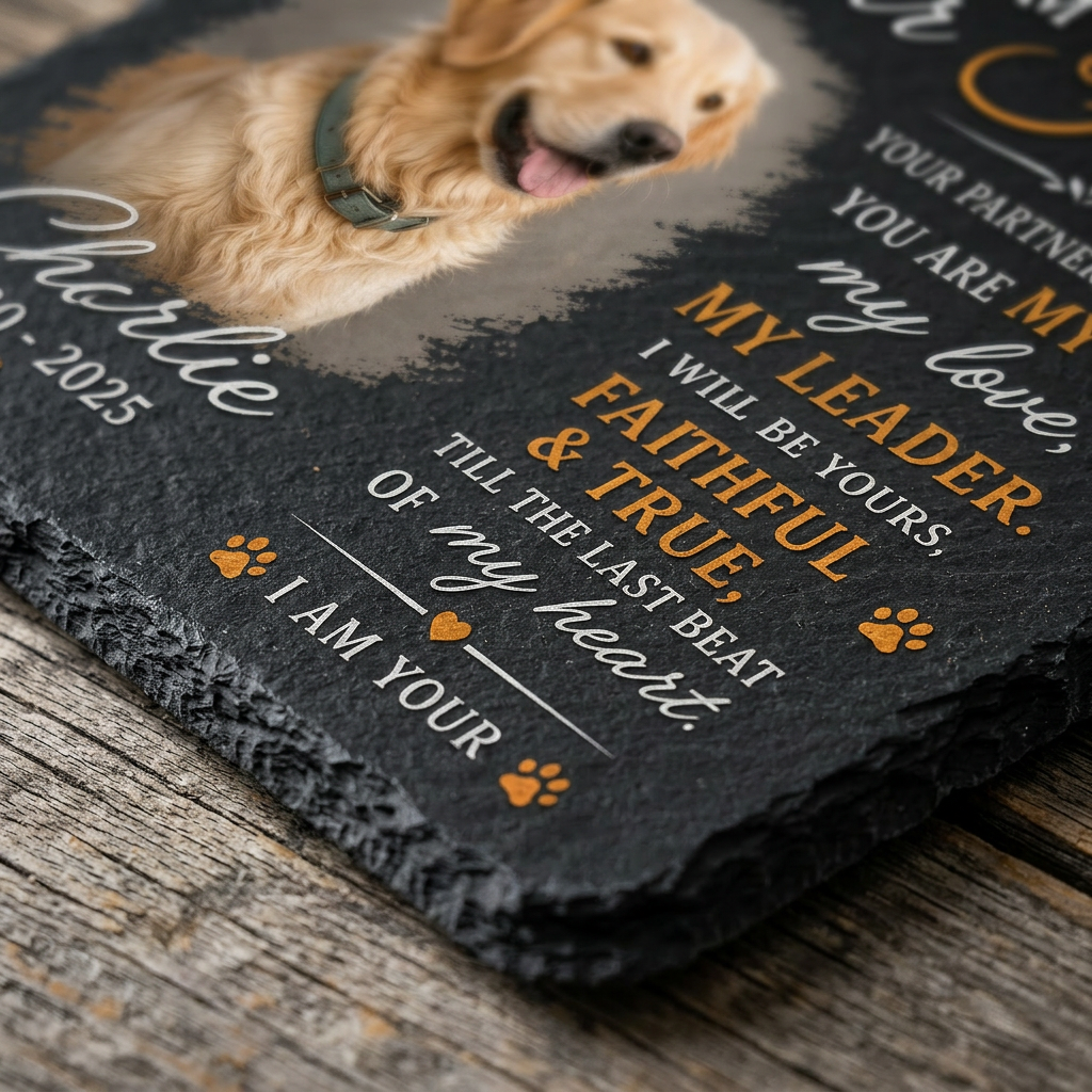 Personalized Dog Memorial Garden Stone with Photo – Pet Loss Remembrance Gift - Image 5