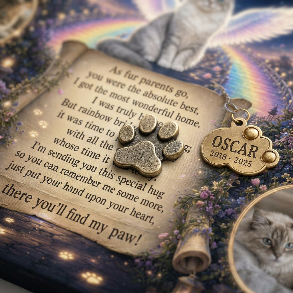 Personalized Pet Memorial Wall Canvas - Cat Loss Rainbow Bridge Photo Print Gift - Image 5