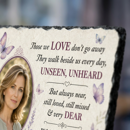 Personalized Parents Memorial Photo Slate Stone – Sympathy Gift for Loss - Image 5