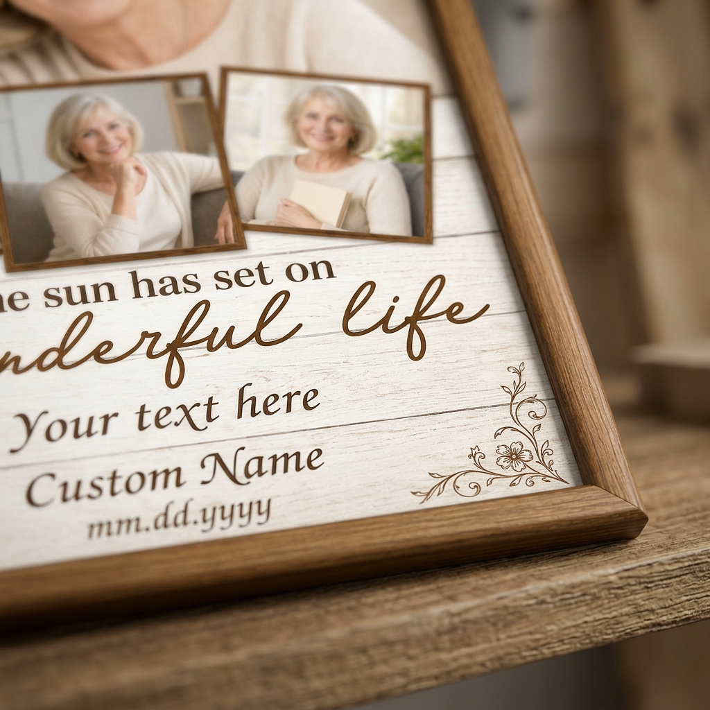 Personalized In Loving Memory Photo Collage Wall Canvas Sympathy Gift for Loss of Loved One - Image 5