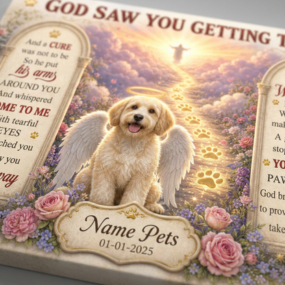 Personalized Pet Memorial Canvas Wall Art - Dog Loss Remembrance Gift with Photo & Name - Image 5