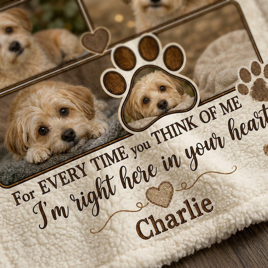 Personalized Pet Memorial Photo Fleece Blanket - When Tomorrow Starts Without Me Dog Loss Gift - Image 5