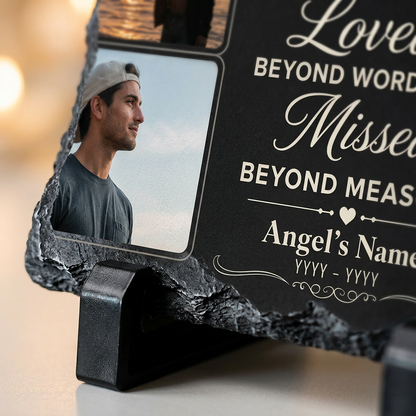 Personalized Brother Memorial Photo Slate Stone – Sympathy Remembrance Gift - Image 5