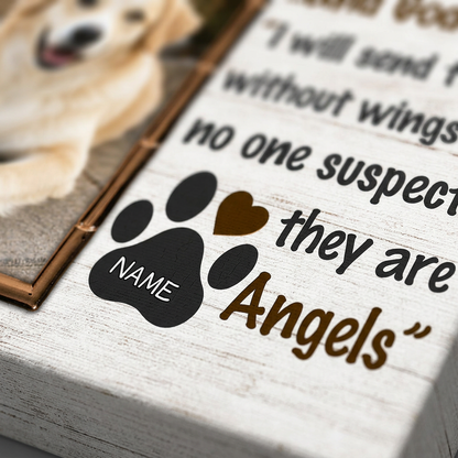 Personalized Dog Memorial Canvas Custom Pet Photo Wall Art God Said Angels Gift - Image 5