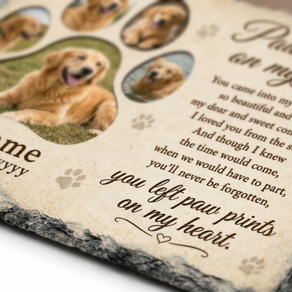 Personalized Dog Photo Memorial Garden Stone – Pet Loss Remembrance Slate - Image 5