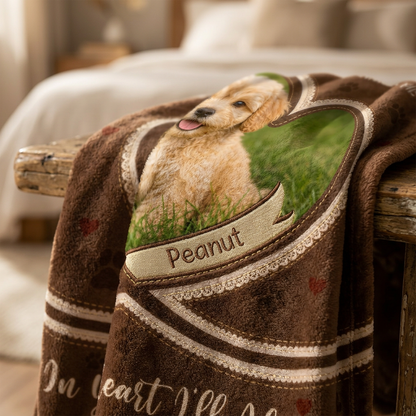 Personalized Pet Memorial Fleece Blanket with Photo, Dog Cat Loss Remembrance Keepsake Gift - Image 5