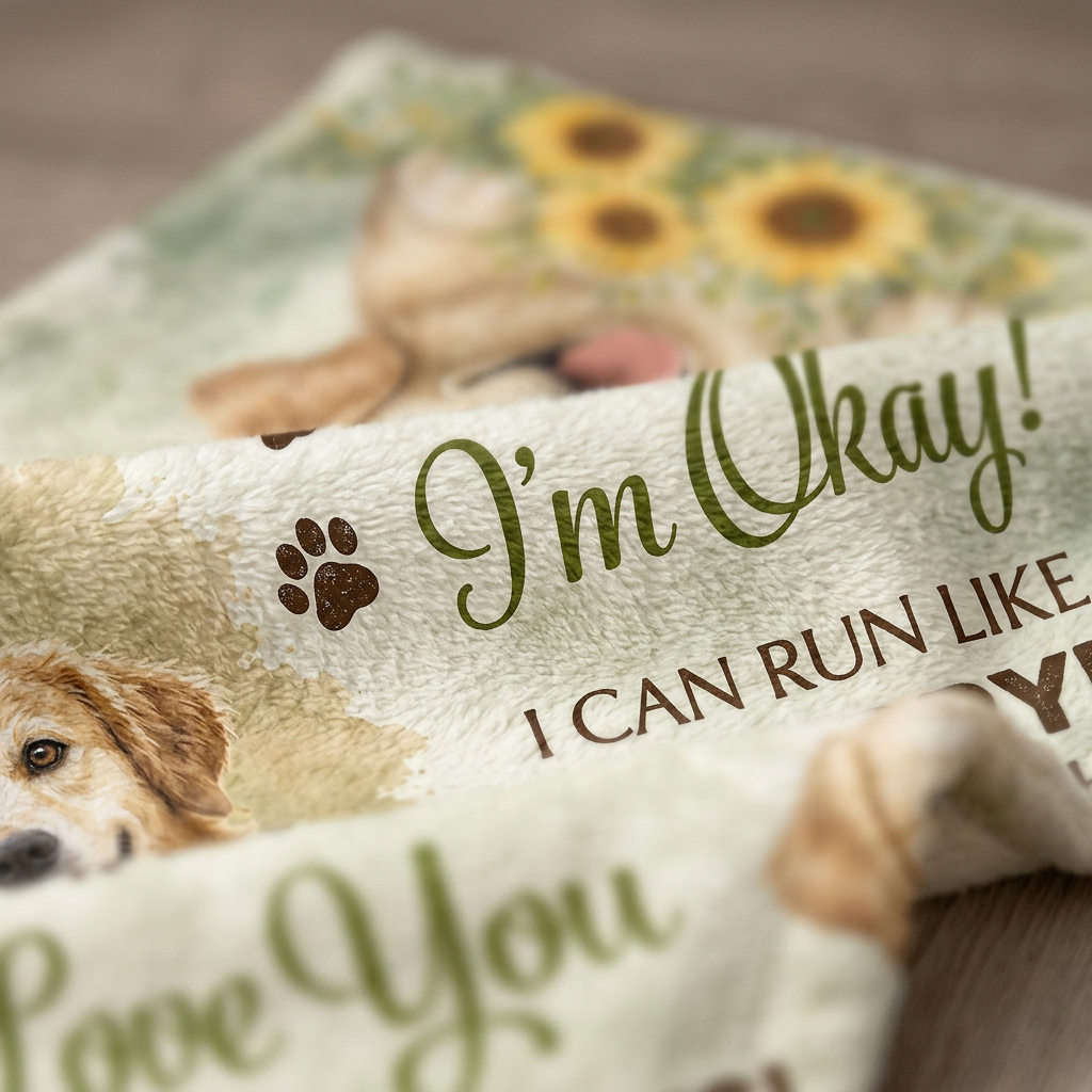 Personalized Dog Memorial Photo Fleece Blanket - Pet Loss Sympathy Gift for Grieving Owners - Image 5