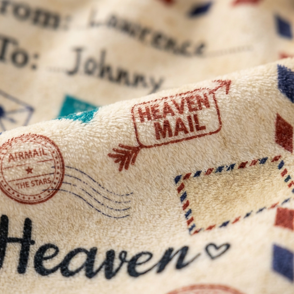Personalized Memorial Photo Fleece Blanket - Letter From Heaven Sympathy Gift for Family - Image 5