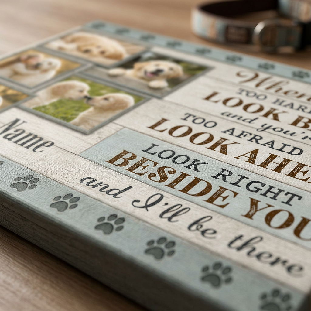 Personalized Pet Memorial Photo Collage Wall Canvas Dog Lover Loss Gift - Image 5