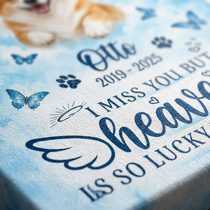 Personalized Pet Memorial Canvas Wall Art with Angel Wings - Dog Loss Remembrance Gift - Image 5