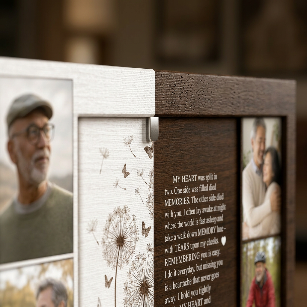 Personalized Memorial Photo Collage Wall Canvas Loss of Loved One Bereavement Gift - Image 5