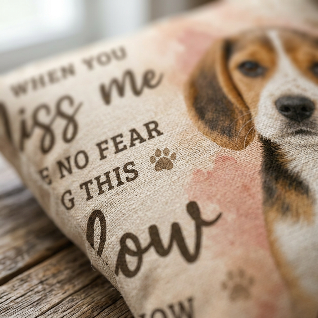 Personalized Pet Memorial Photo Pillow - Custom Dog Remembrance Sympathy Gift for Dog Owners - Image 5