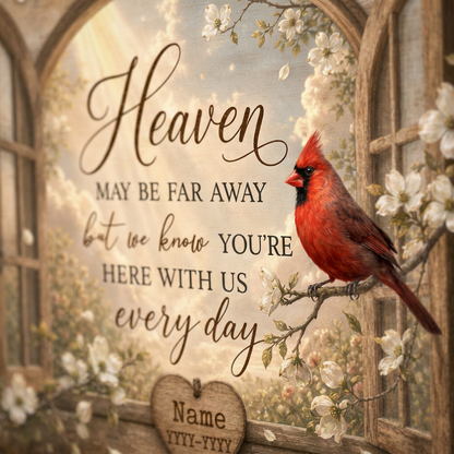 Personalized Cardinal Memorial Wall Canvas In Loving Memory Sympathy Gift for Loss of Loved One - Image 5