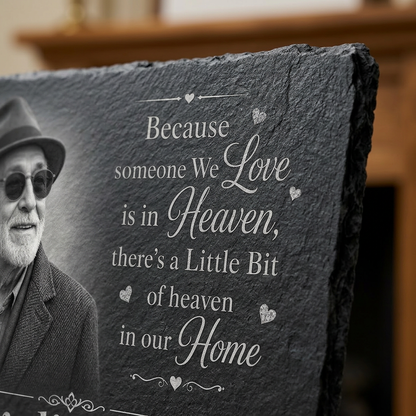 Personalized Memorial Slate Stone Plaque with Photo – Custom Sympathy Gift for Loved One - Image 5