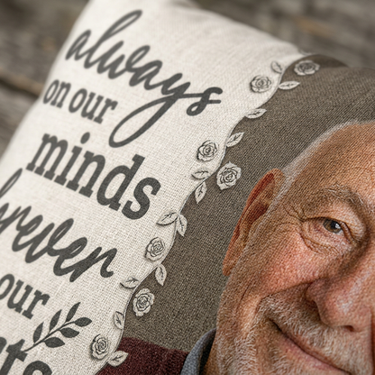 Personalized Photo Memorial Pillow - Have No Fear Sympathy Gift for Loss of Dad or Husband - Image 5