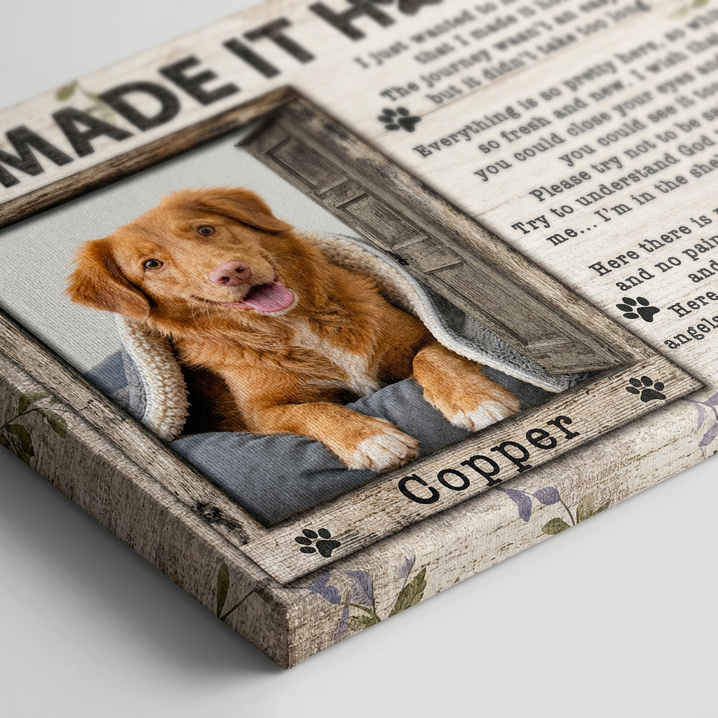 Personalized Dog Memorial Canvas, Custom Photo & Name Wall Canvas, Pet Loss Sympathy Gift - Image 5
