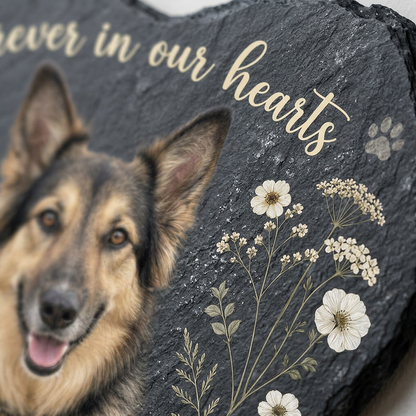Personalized Pet Memorial Slate Stone with Photo, Custom Dog Loss Gift - Image 5