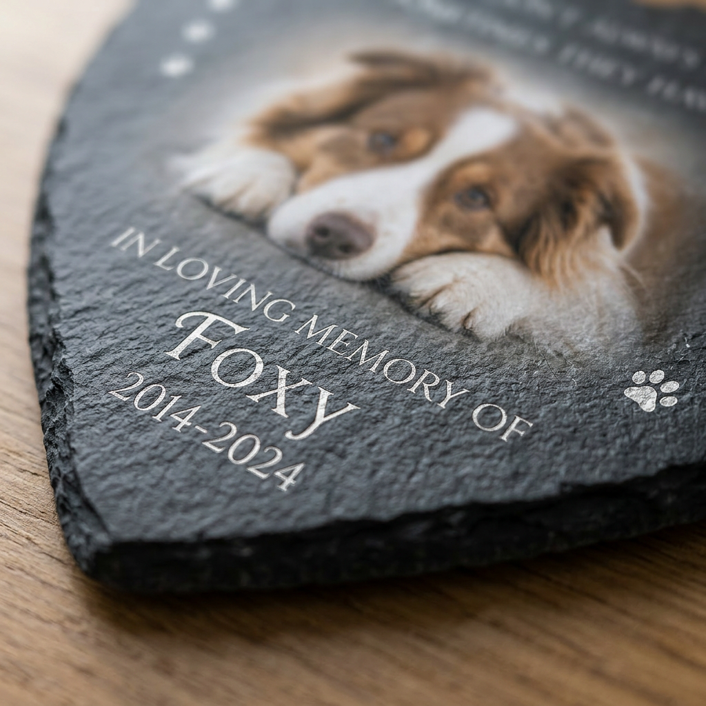 Personalized Pet Memorial Garden Stone – Custom Heart Dog Loss Grave Marker Gift - Image 5