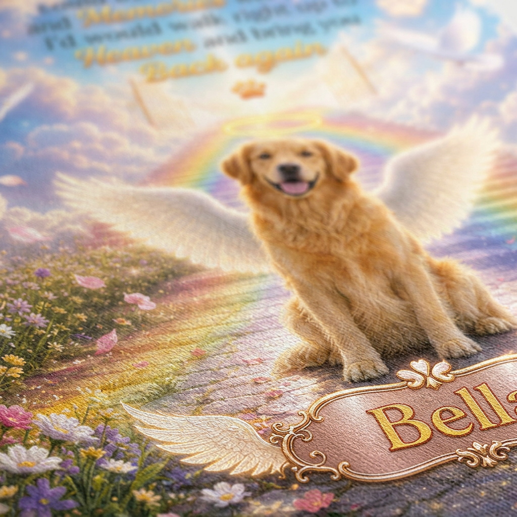 Personalized Pet Memorial Canvas Wall Art, Custom Dog Portrait Photo Print, Dog Loss Sympathy Gift - Image 5