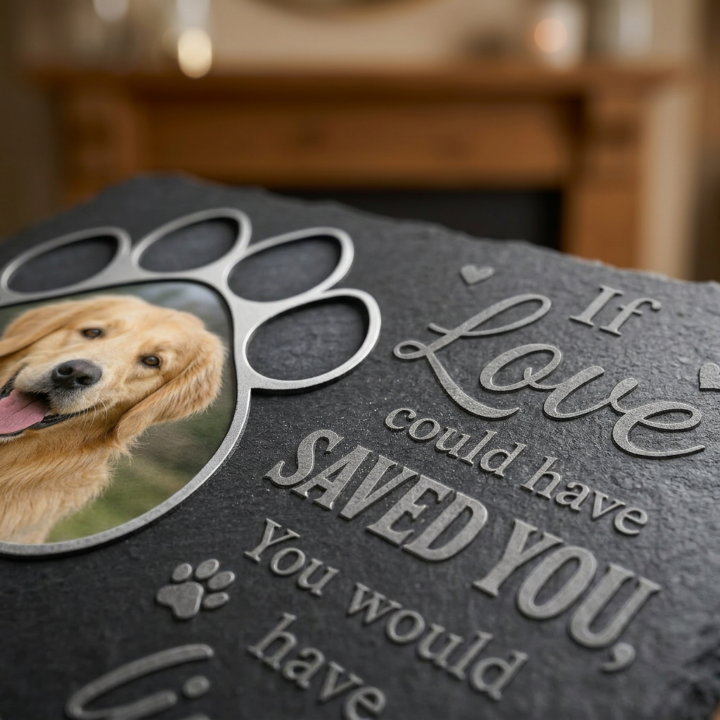 Personalized Pet Memorial Garden Stone Rectangle – Dog Loss Grave Marker Gift - Image 5