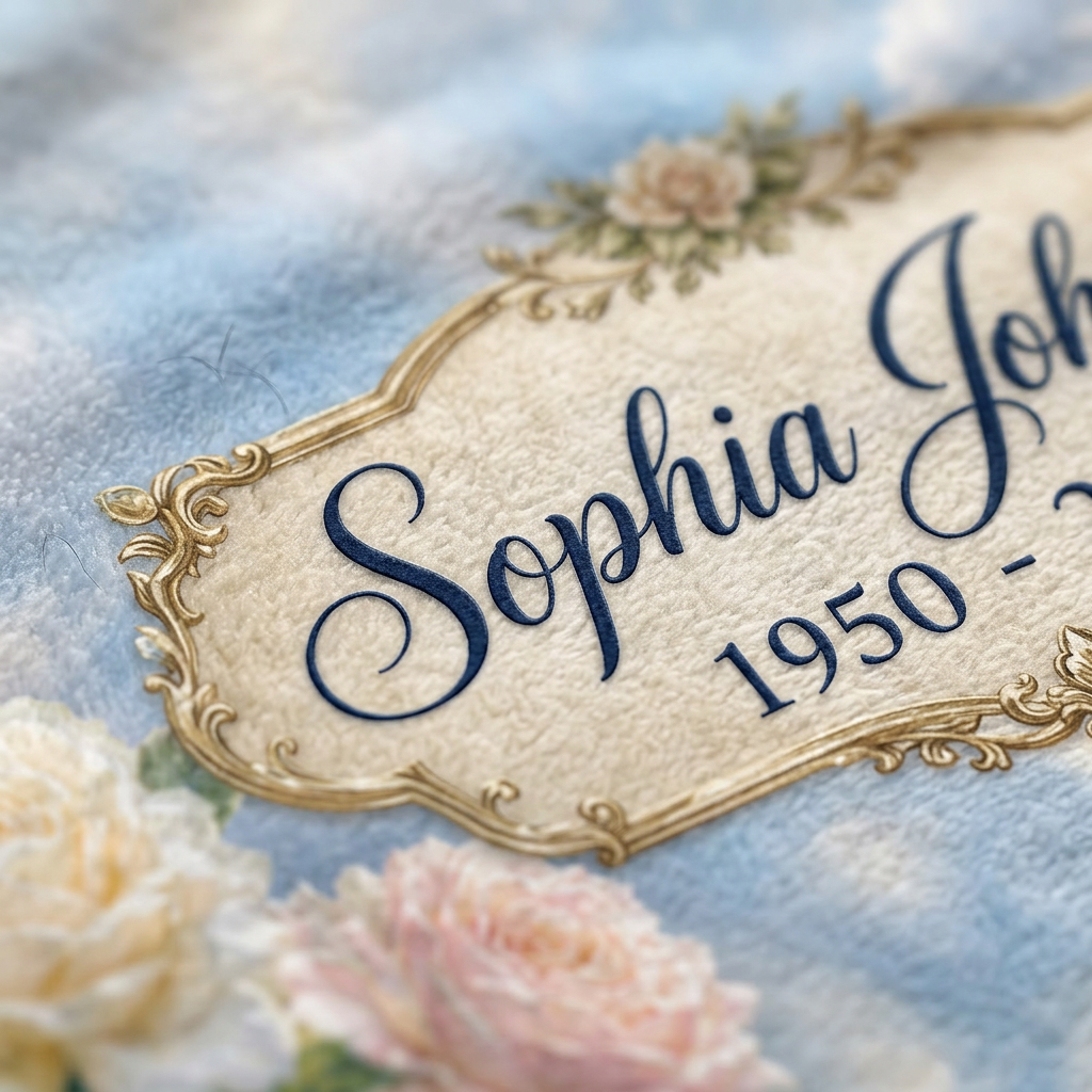Personalized Memorial Photo Fleece Blanket - Heaven Remembrance Sympathy Gift for Family - Image 5