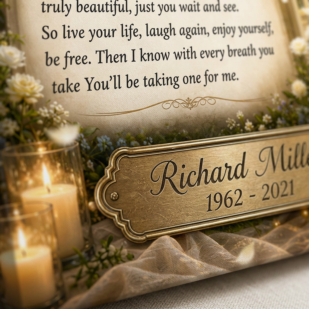 Personalized Memorial Photo Wall Canvas - As I Sit In Heaven Sympathy Gift for Loss of Loved One - Image 5