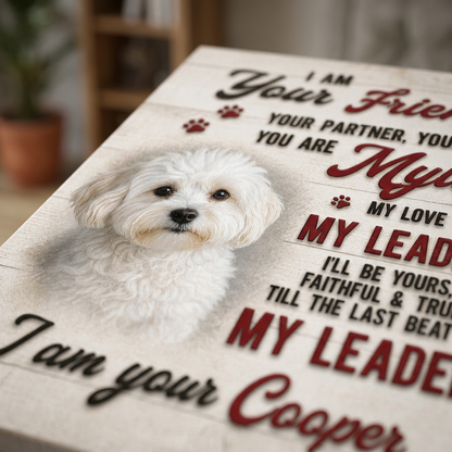 Personalized Dog Portrait Wall Canvas Custom Pet Name Gift for Dog Lovers - Image 5