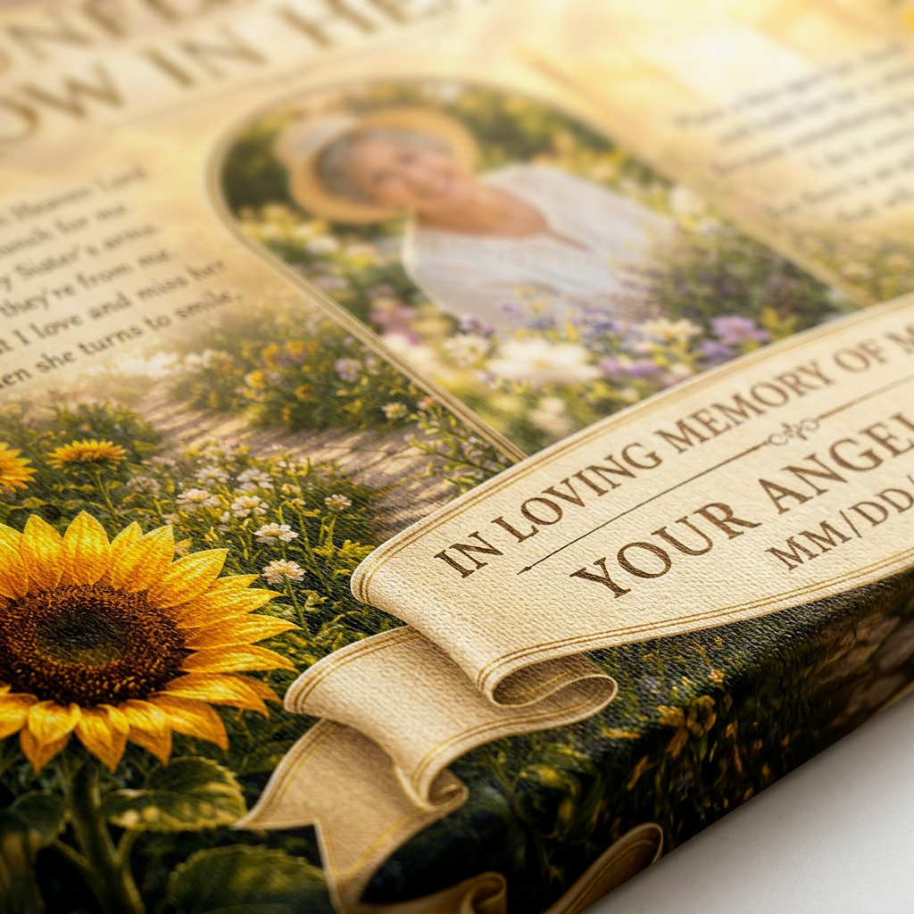 Personalized Sister Memorial Canvas with Custom Photo - In Loving Memory - Image 5