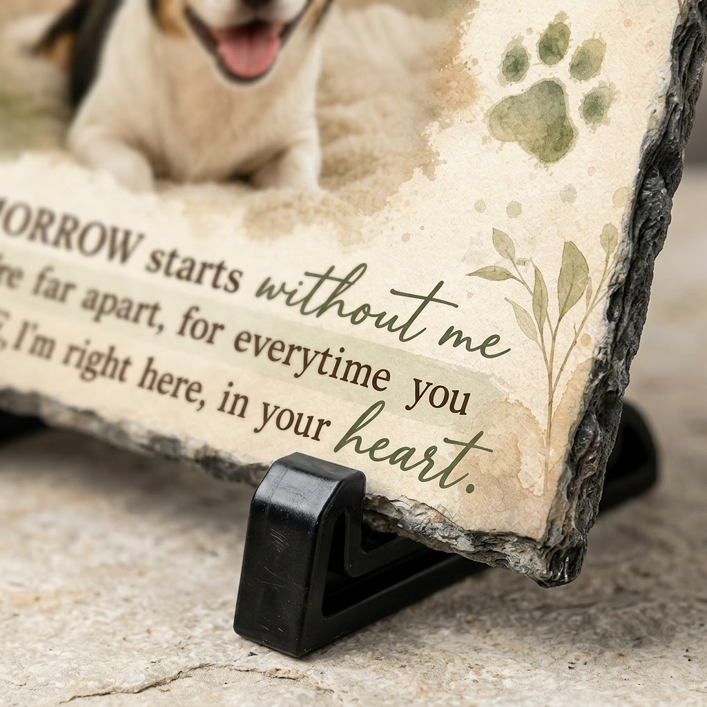 Personalized Dog Memorial Garden Stone With Photo, Pet Loss Sympathy Gift - Image 5