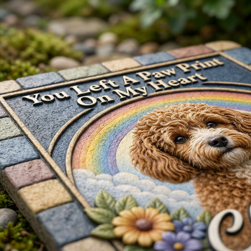 Personalized Pet Memorial Garden Stone with Photo – Dog Loss Sympathy Gift - Image 5