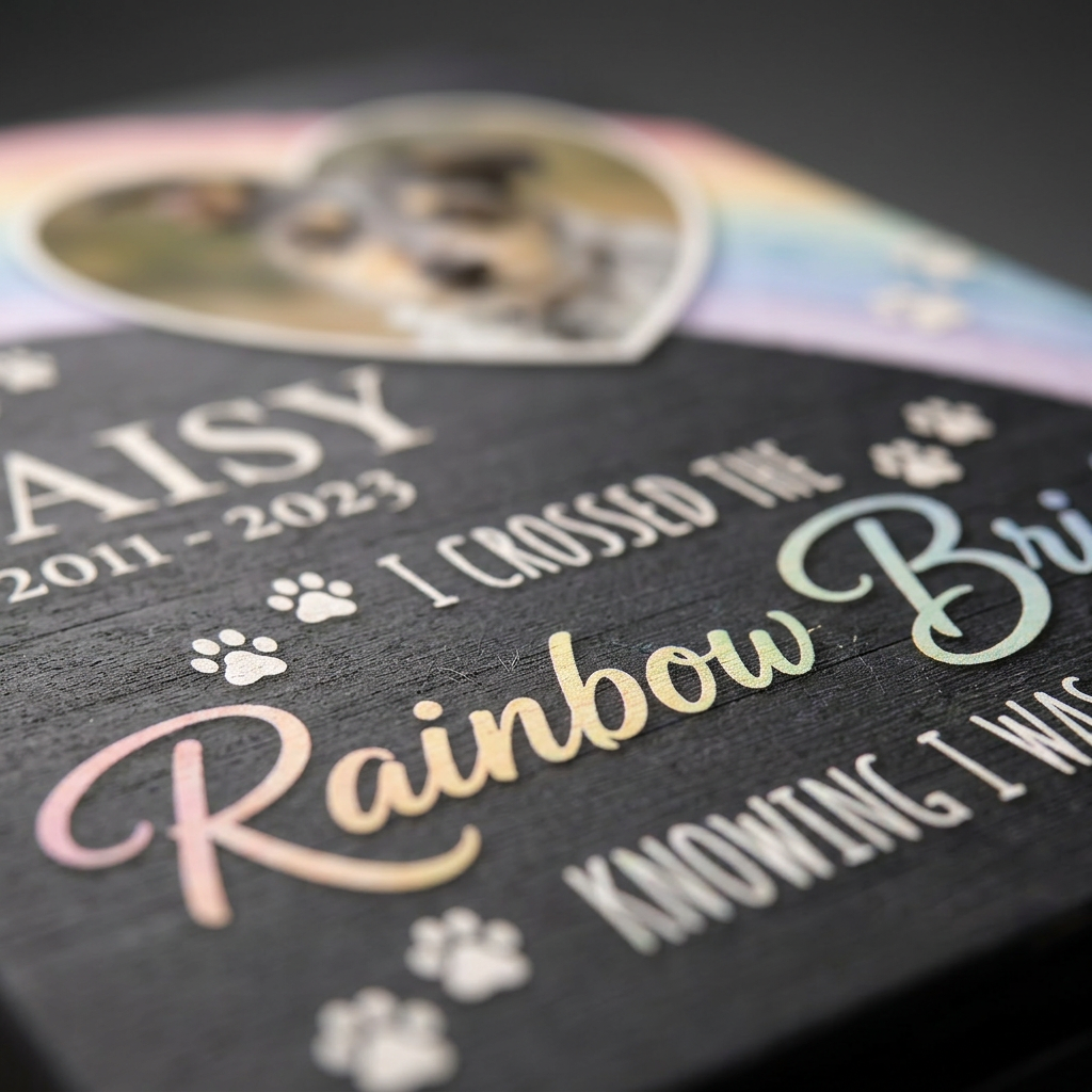 Personalized Pet Memorial Wall Canvas Rainbow Bridge Dog Loss Gift Sign - Image 5