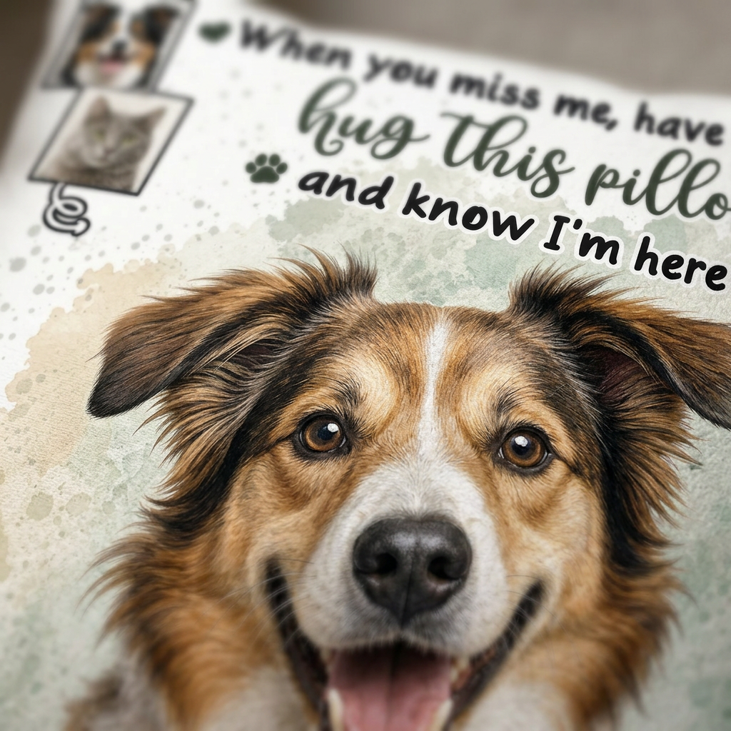 Personalized Pet Memorial Photo Pillow for Dog & Cat Loss - Hug This Pillow Sympathy Gift - Image 5